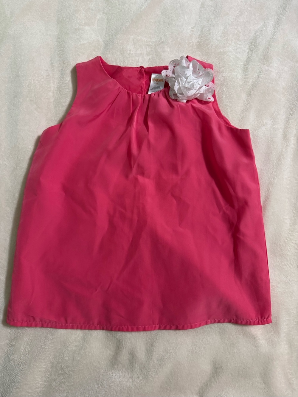 Gymboree Bright Pink Sleeveless Tank with White Flower